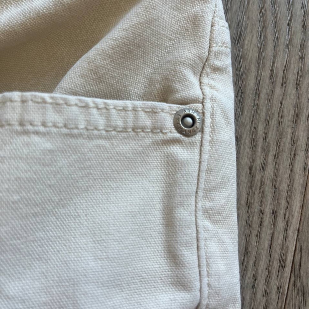Armani Exchange Women's Cream Denim Pants in size 29 - Picture 3 of 8